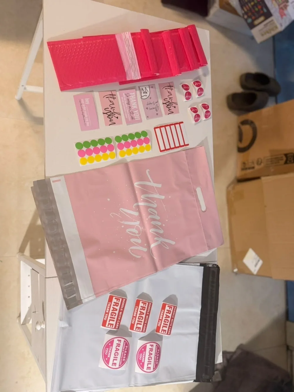 Pink Thank You Party Supply Bag Pack - Home Party Supplies